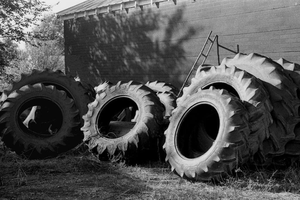 Old Tires, b&w, 1985