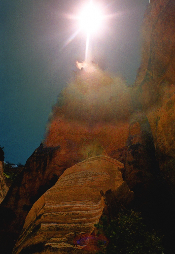 New Mexican Sun and Mountain as Maxfield Parish, April 2002