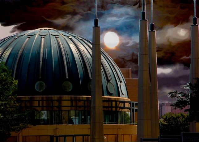 Moonrise Over Dome stylized